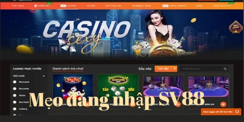 Mẹo đăng nhập SV88 nhanh chóng